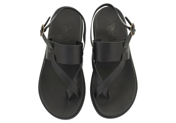 Ancient Greek Sandals Machos Black