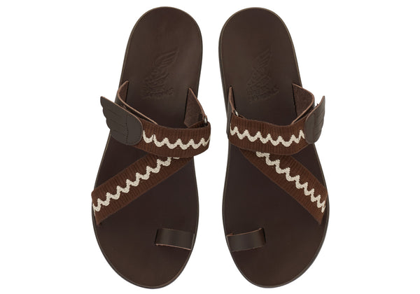 Ancient Greek Sandals Magas Brown / Ecru
