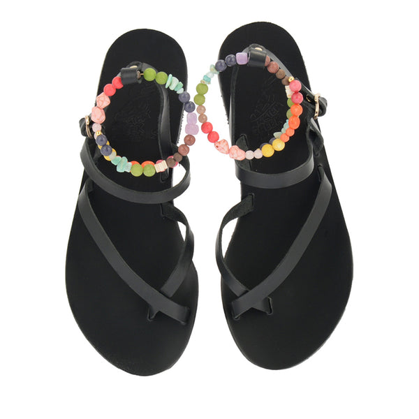 Ancient Greek Sandals Magissa Black