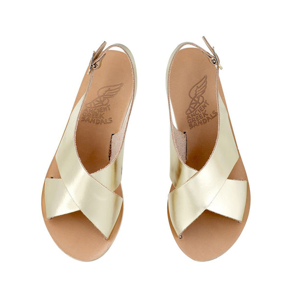 Ancient Greek Sandals Maria Platinum