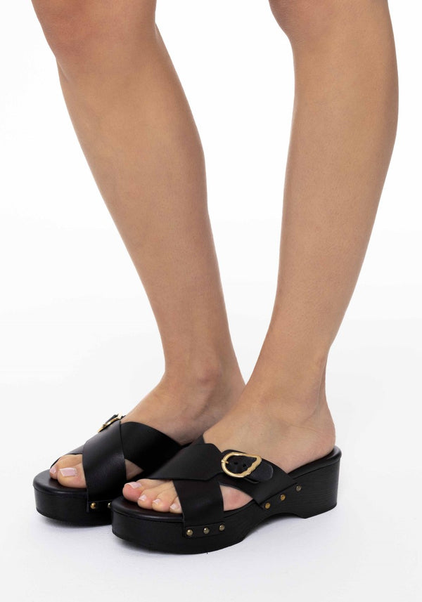 Ancient Greek Sandals Marilisa Clog Black