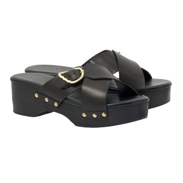 Ancient Greek Sandals Marilisa Clog Black