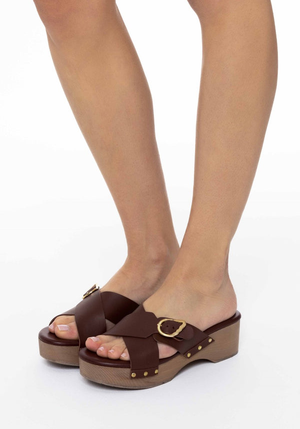 Ancient Greek Sandals Marilisa Clog Chestnut