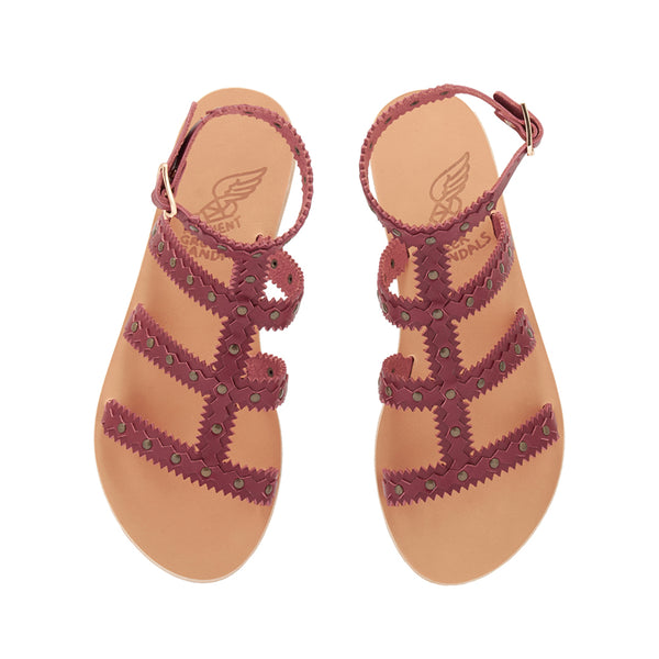 Ancient Greek Sandals Maska Cherry