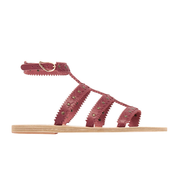 ancient greek sandals Maska Cherry