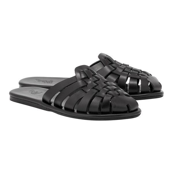 Ancient Greek Sandals Matina ALL BLACK