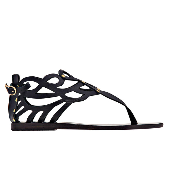 ancient greek sandals Medea Black