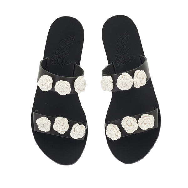 Ancient Greek Sandals Melia BLACK/ECRU