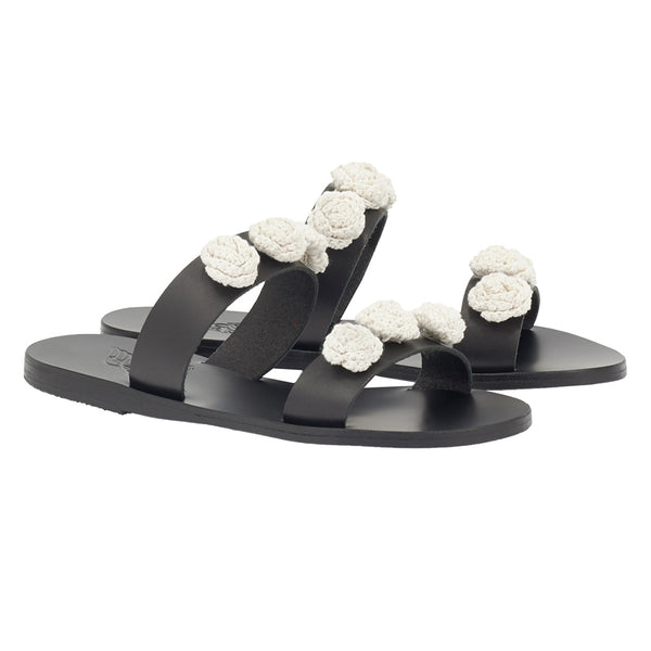 Ancient Greek Sandals Melia BLACK/ECRU