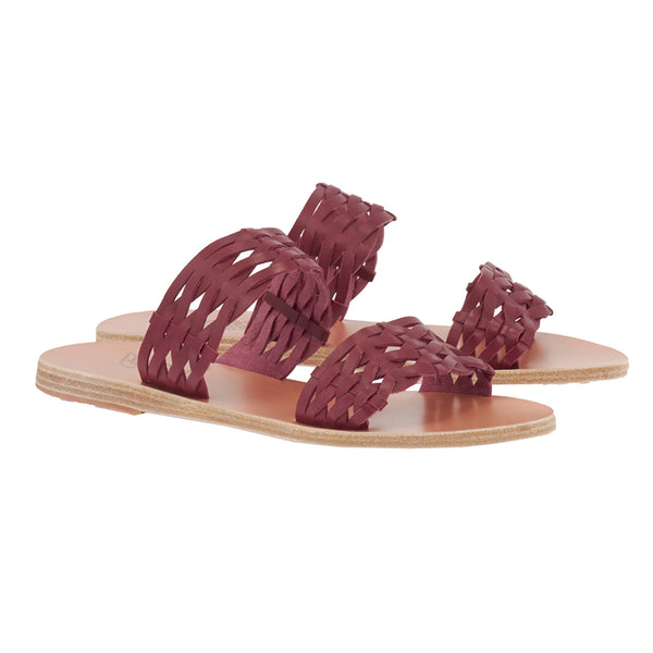 Ancient Greek Sandals Melia Woven Cherry