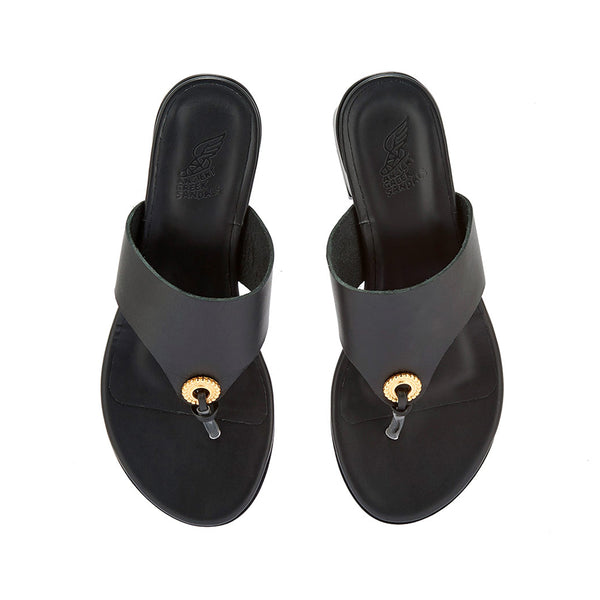 Ancient Greek Sandals Melitodes Black