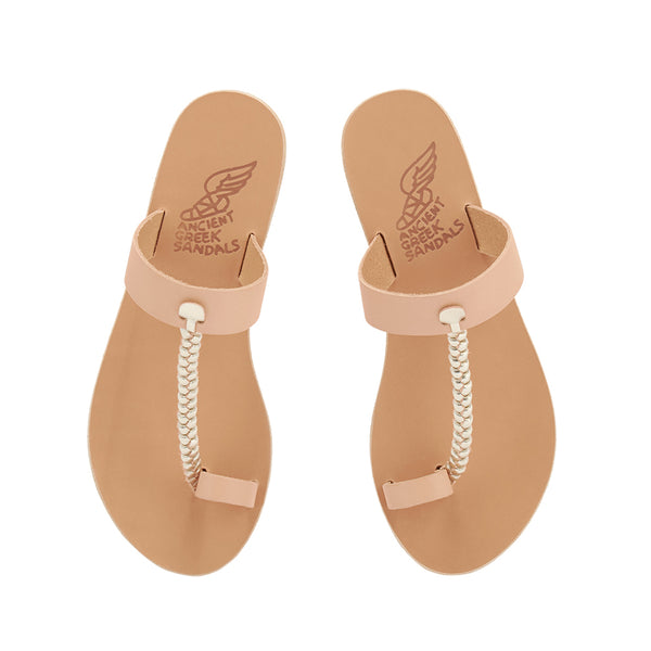 Ancient Greek Sandals Melpomeni Natural / Platinum