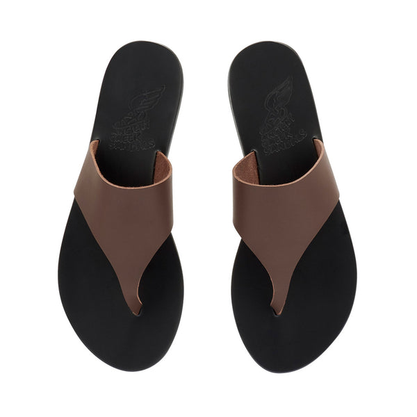 Ancient Greek Sandals Mera DARK BROWN