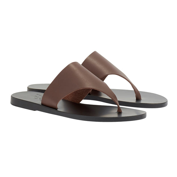Ancient Greek Sandals Mera DARK BROWN