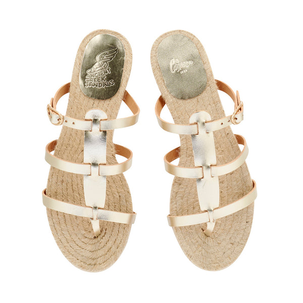 Ancient Greek Sandals Milos 217 Platinum