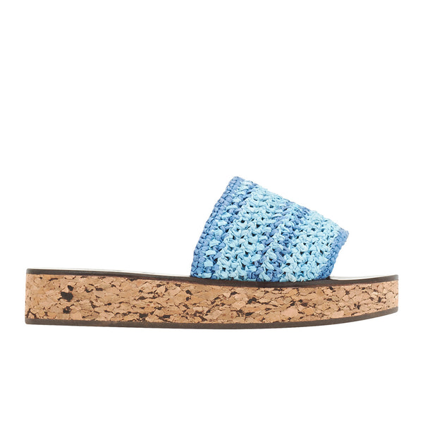 ancient greek sandals Milos slide Mixed Blue