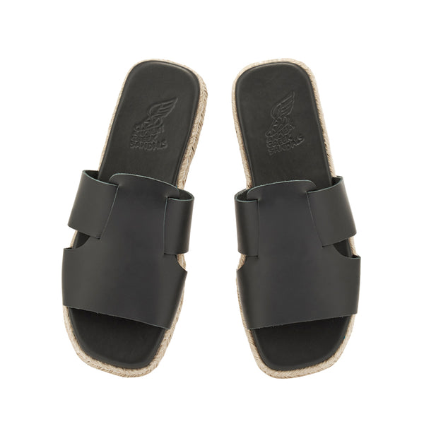 Ancient Greek Sandals Miltiadis Espadrille Black