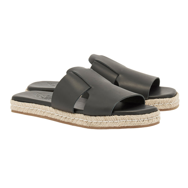 Ancient Greek Sandals Miltiadis Espadrille Black