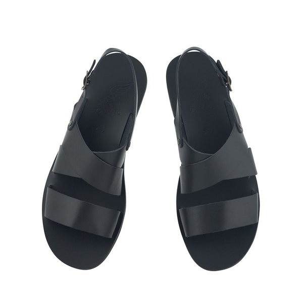 Ancient Greek Sandals Miltos Black
