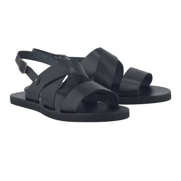 Ancient Greek Sandals Miltos Black