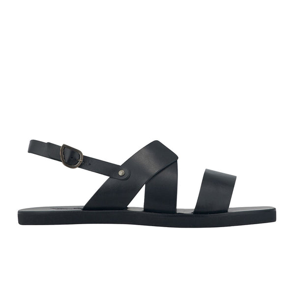 ancient greek sandals Miltos Black