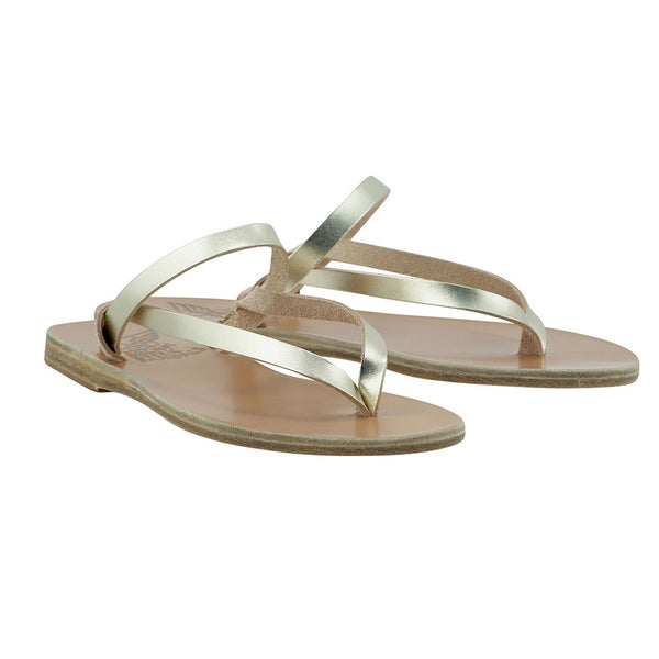 Ancient Greek Sandals Mirsini Platinum