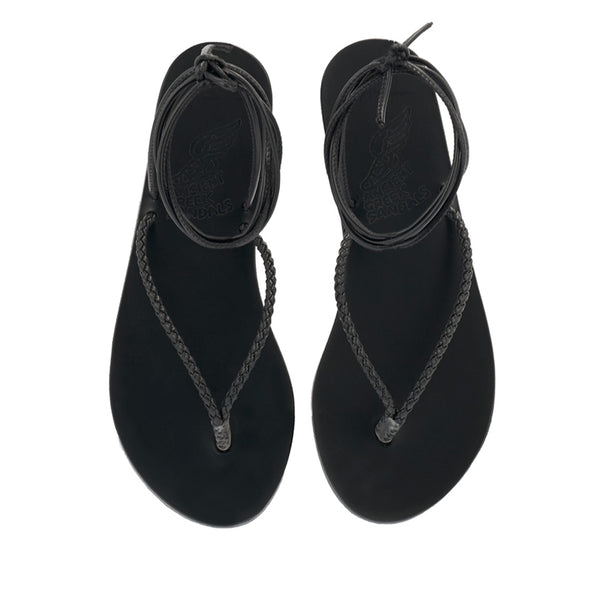 Ancient Greek Sandals Mitos Black