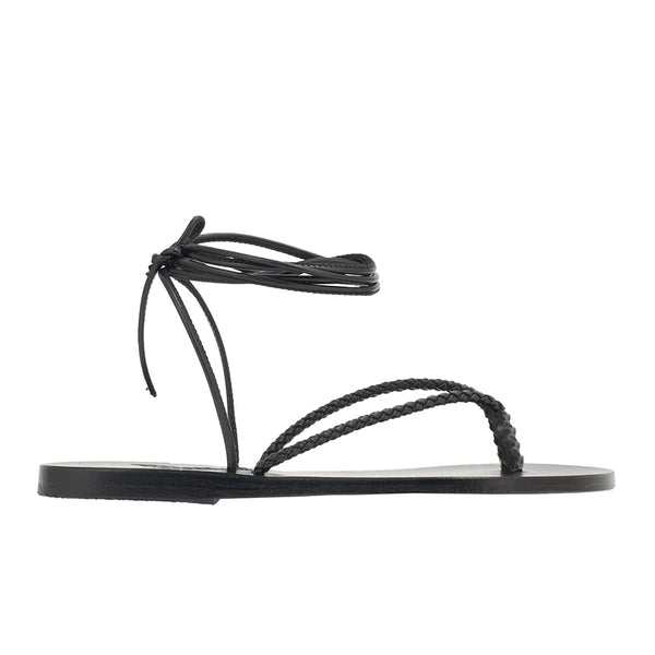 ancient greek sandals Mitos Black