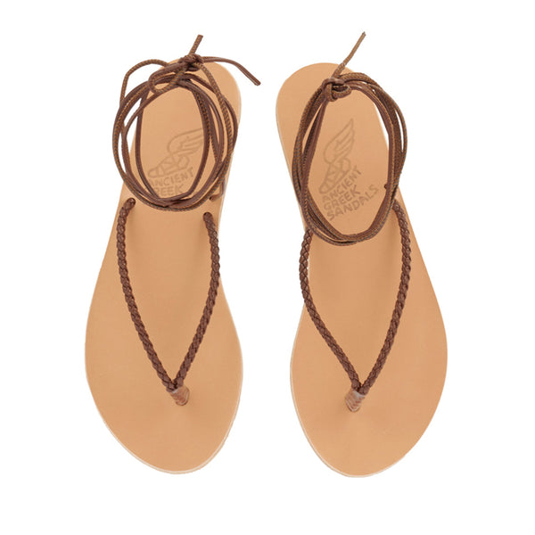 Ancient Greek Sandals Mitos Chocolate