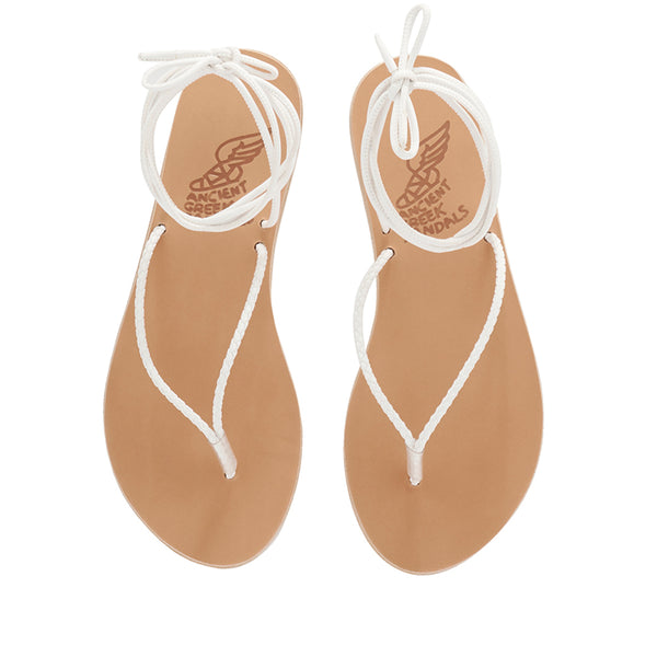 Ancient Greek Sandals Mitos White