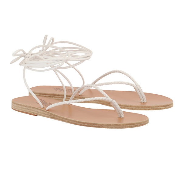 Ancient Greek Sandals Mitos White