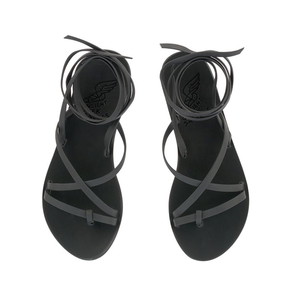 Ancient Greek Sandals Morfi Black