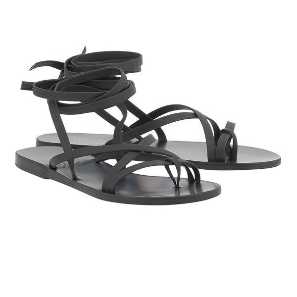 Ancient Greek Sandals Morfi Black
