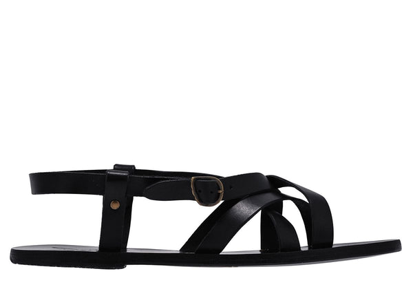 ancient greek sandals Myrtos Black