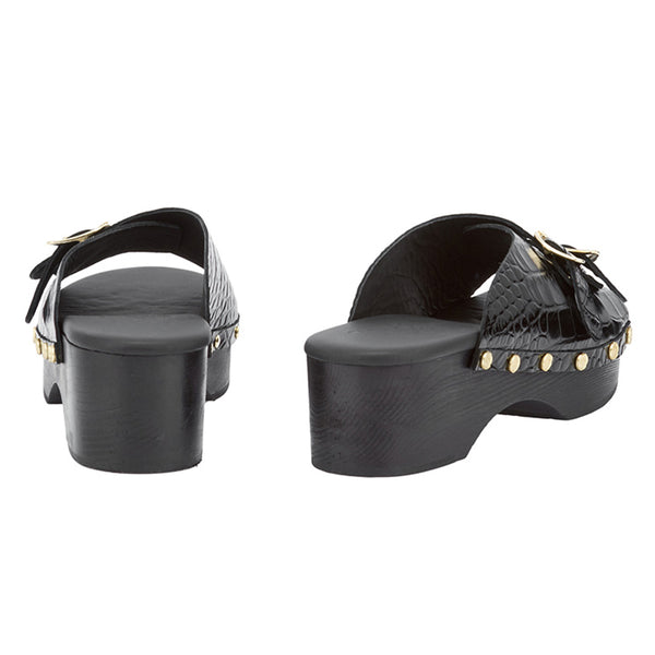 Ancient Greek Sandals Natali Sabot Black
