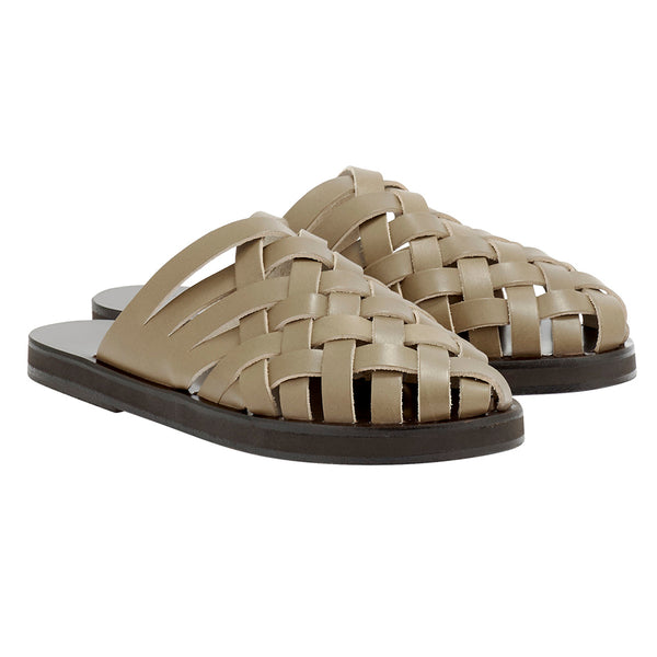 Ancient Greek Sandals Naxos Slide Taupe