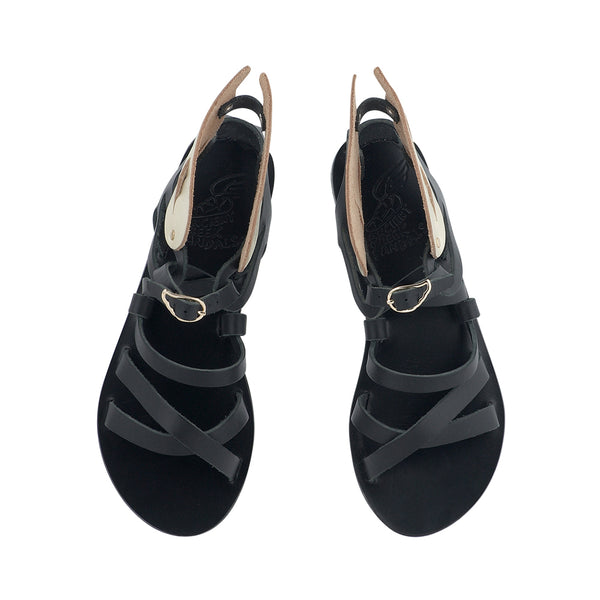 Ancient Greek Sandals Nephele Black / Platinum
