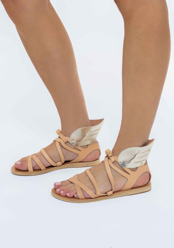 Ancient Greek Sandals Nephele Natural / Platinum