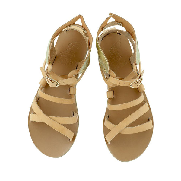 Ancient Greek Sandals Nephele Natural / Platinum