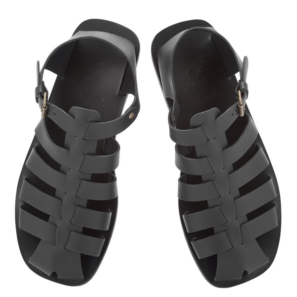 Ancient Greek Sandals Nestoras Black