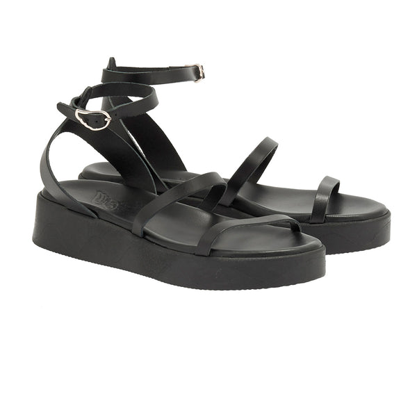 Ancient Greek Sandals Nissida Black