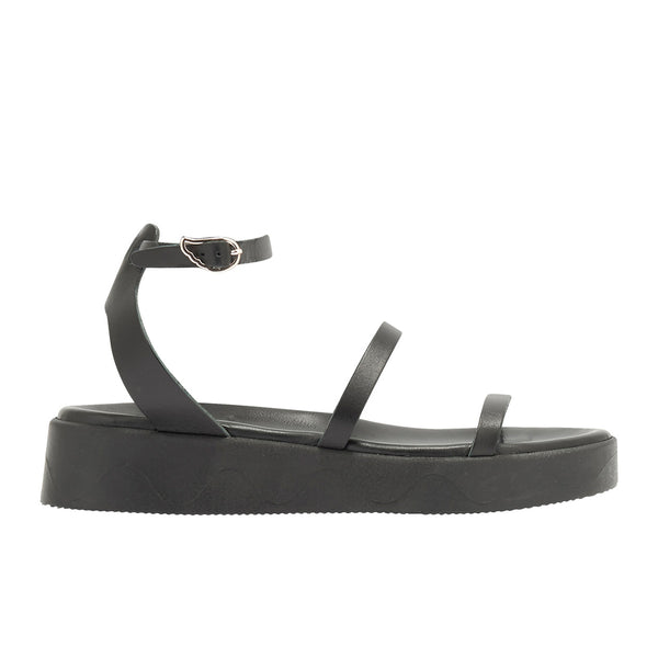 ancient greek sandals Nissida Black