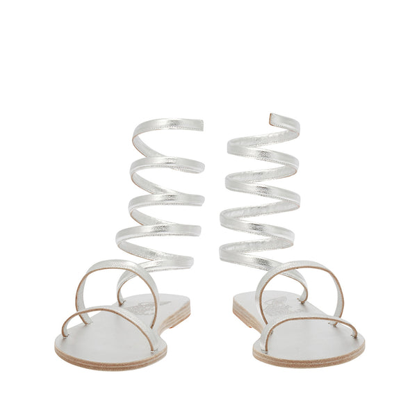 Ancient Greek Sandals Ofis All Silver