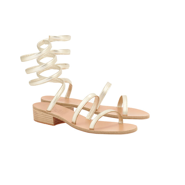 Ancient Greek Sandals Ohia Heel Platinum