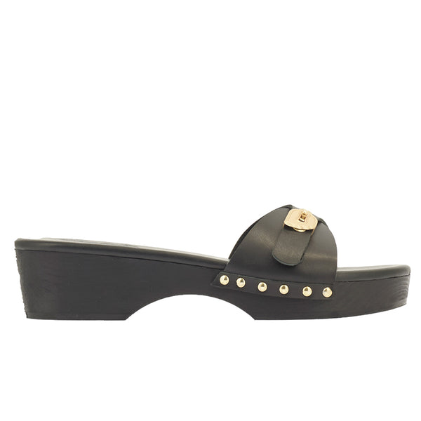 ancient greek sandals Omia Black