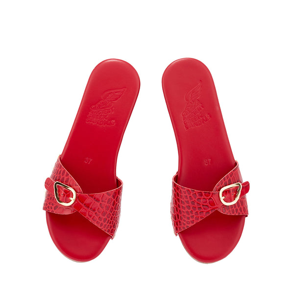 Ancient Greek Sandals Omonia Clog Red