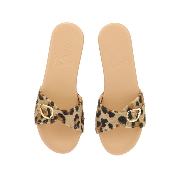 Ancient Greek Sandals Omonia Sabot Leopard