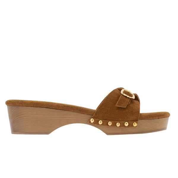 ancient greek sandals Omonia sabot Tan