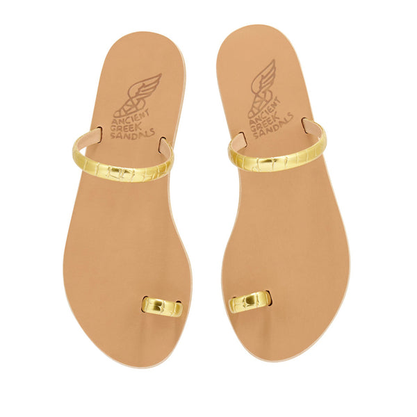 Ancient Greek Sandals Ophion Metallic Gold