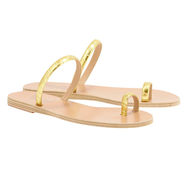 Ancient Greek Sandals Ophion Metallic Gold